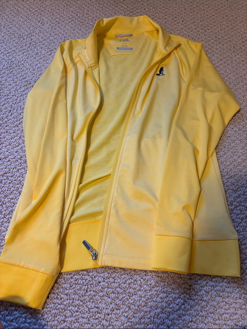 Cutter & Buck Yellow Full-Zip Women's Golf Jacket with Logo